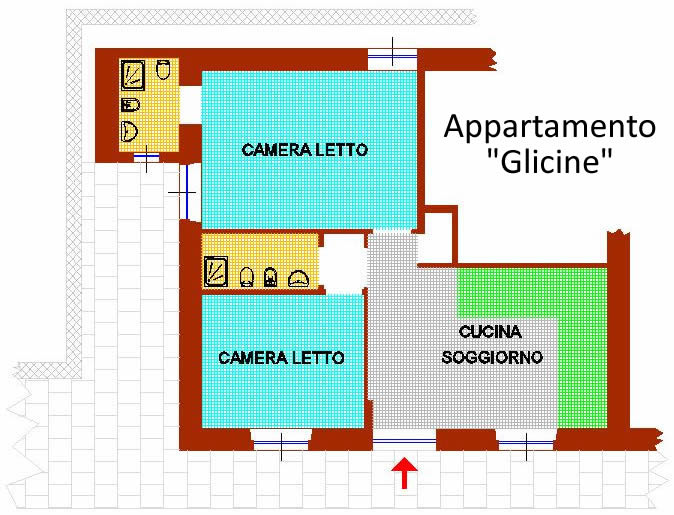 Piantina Appartamento Glicine